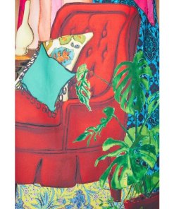 Alice + Olivia Clyde Painterly A-line Mini Dress