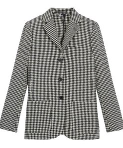 The Kooples Micro Houndstooth Wool-Blend Blazer