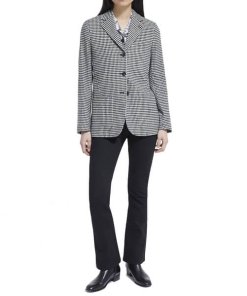 The Kooples Micro Houndstooth Wool-Blend Blazer