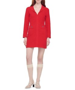 Sandro Yvonne Long-Sleeve Knit Mini Dress