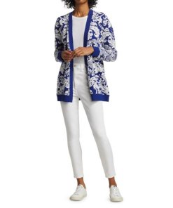 Alice + Olivia Bradford Paisley Jacquard Grandpa Cardigan