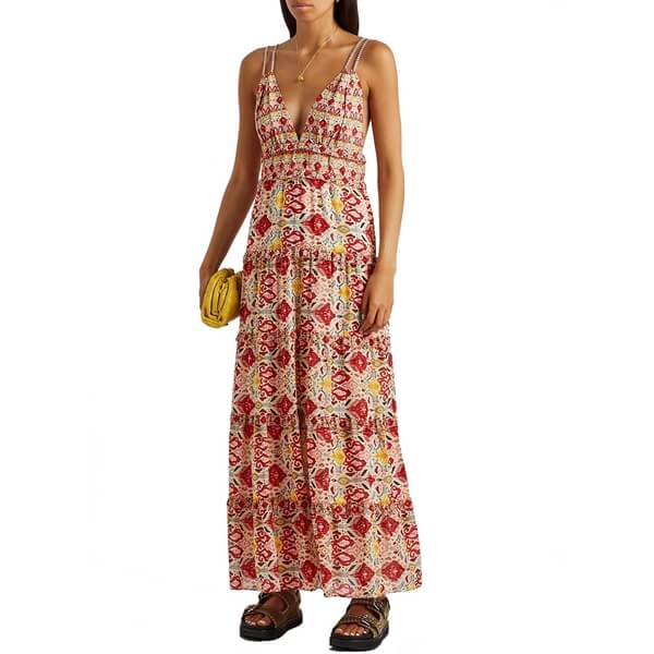 Alice + Olivia Karolina Braided Strap Maxi Dress