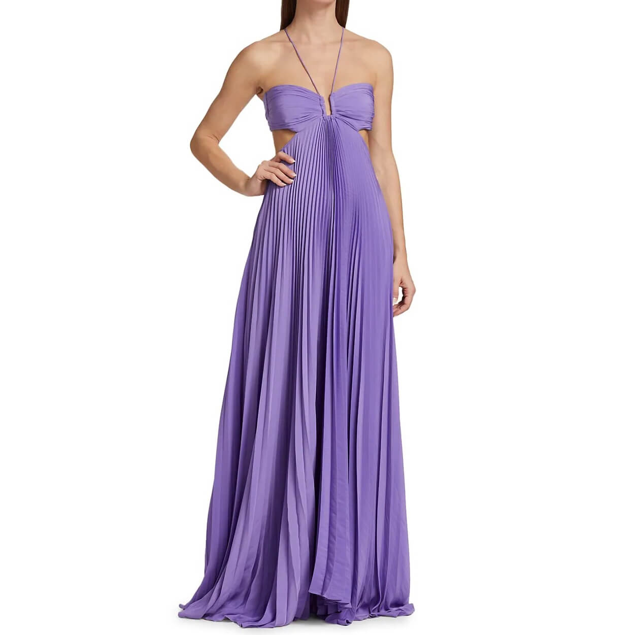 open lace back dress Nadia Satin Gown main image 0