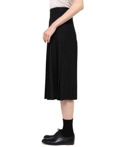 Margaret Howell Fine Wool Poplin Pleated Skirt
