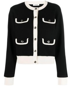 Sandro Murcie Two-Tone Buttoned Cardigan