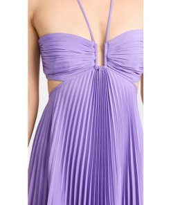 A.L.C. Moira Pleated Satin Maxi Dress