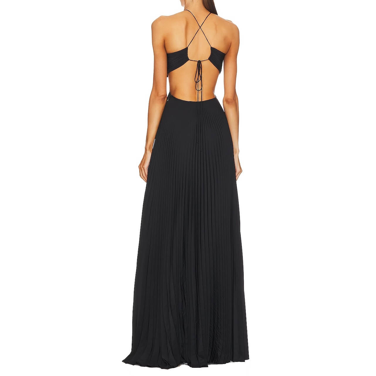knee length dresses for ladies A.L.C. Women's Moira Cutout Halter Dress - Black main image 0