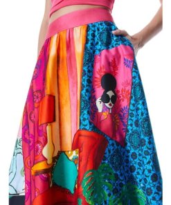 Alice + Olivia Earla The Parlour High-Waist Midi Skirt