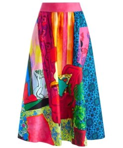 Alice + Olivia Earla The Parlour High-Waist Midi Skirt