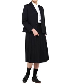 Margaret Howell Fine Wool Poplin Pleated Skirt