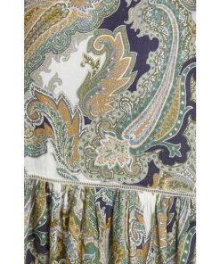 Veronica Beard Kadar Paisley Print High-Low Dress