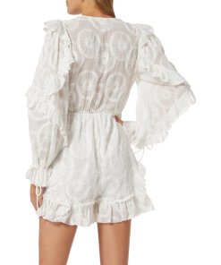 Ted Baker Lussa Floral Lace Ruffle Romper