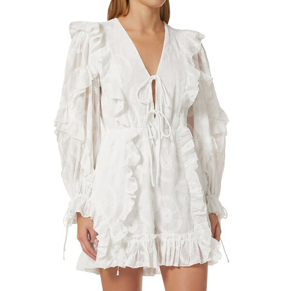 Ted Baker Lussa Floral Lace Ruffle Romper evaChic Ted Baker Lussa Floral Lace Ruffle Romper evaChic