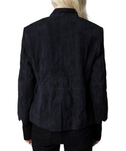 Zadig & Voltaire Verys Daim Crinkle Suede Jacket