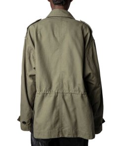 Zadig & Voltaire Kemi Embroidered Canvas Shirt Jacket