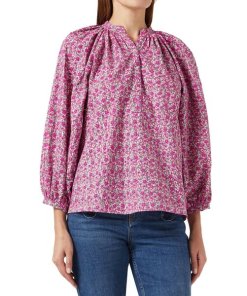 Maje Lyad Floral Print Cotton Blouse