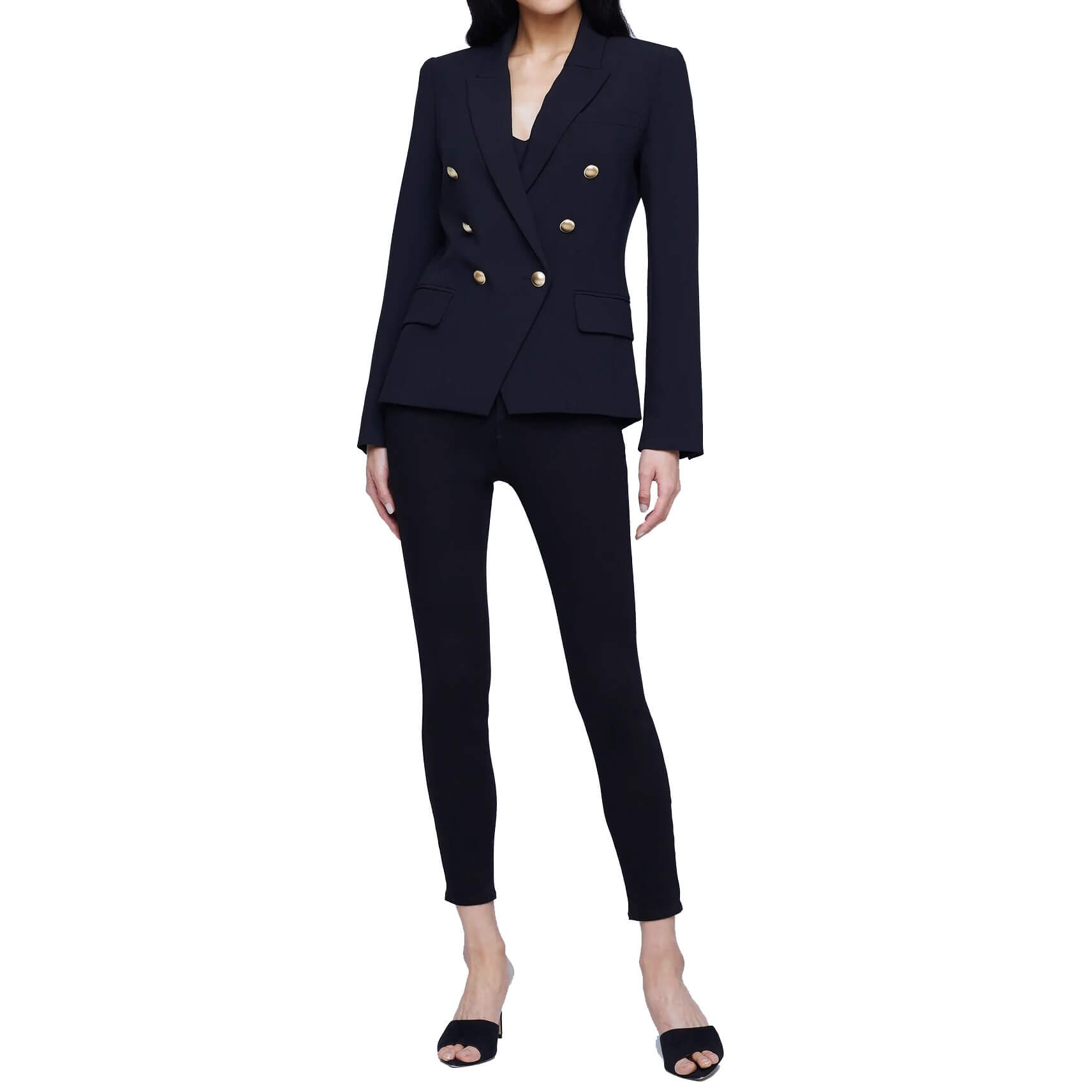L'Agence Kenzie Double-Breasted Blazer