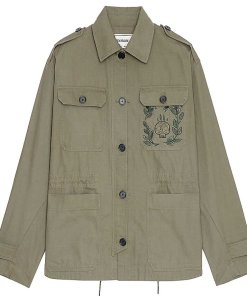 Zadig & Voltaire Kemi Embroidered Canvas Shirt Jacket