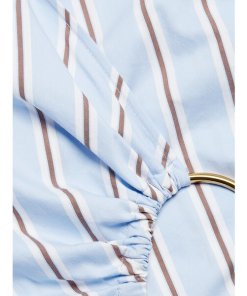 Veronica Beard Afton Striped Wrap Shirtdress