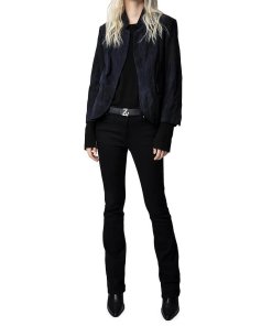 Zadig & Voltaire Verys Daim Crinkle Suede Jacket