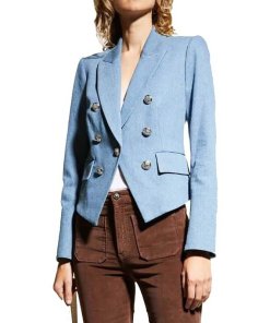 Veronica Beard Cooke Denim Dickey Blazer