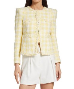 Veronica Beard Bryne Tweed Cropped Jacket