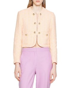 Maje Vilandra Tweed Cropped Jacket