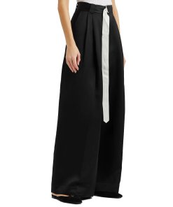 Lee Mathews Libertine Belted Wide-Leg Pants
