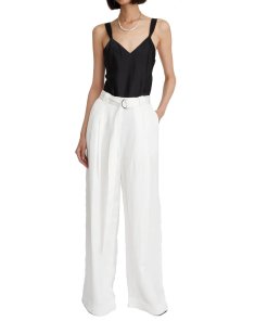 Lee Mathews Libertine Belted Wide-Leg Pants