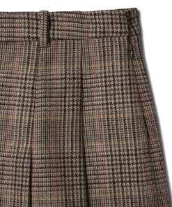 Nili Lotan Rosemonde Pleated Plaid Midi Skirt