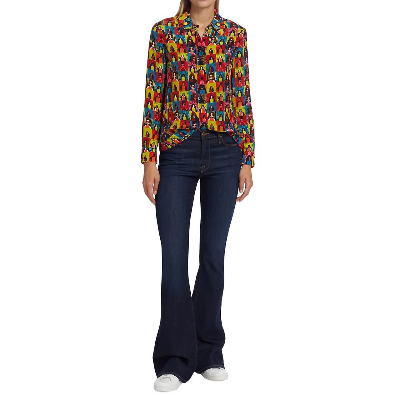 Alice + Olivia Willa グラフィック シルクシャツ Alice + Olivia Willa Printed Silk Button-Up Shirt | Nordstrom