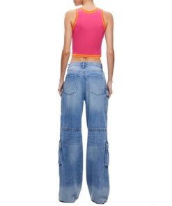 Alice + Olivia Rydel Tipped Cropped Tank Top