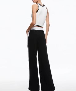 Alice + Olivia Rydel Tipped Cropped Tank Top