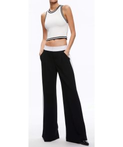 Alice + Olivia Rydel Tipped Cropped Tank Top