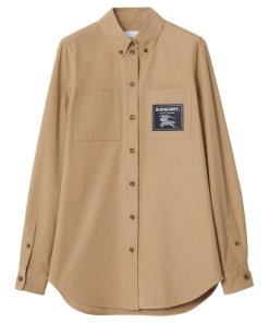 Burberry Paola Logo Patch Buttoned Shirt