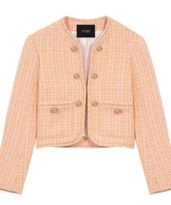 Maje Vilandra Tweed Cropped Jacket