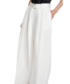 Lee Mathews Libertine Belted Wide-Leg Pants