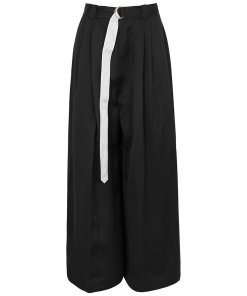 Lee Mathews Libertine Belted Wide-Leg Pants
