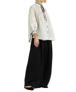 Lee Mathews Libertine Belted Wide-Leg Pants