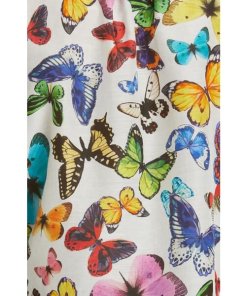 Alice + Olivia Ilan Butterfly Print Cotton-Blend Blouse