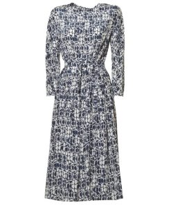 Max Mara Emanuel Abstract-Print Silk Midi Dress