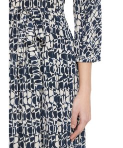 Max Mara Emanuel Abstract-Print Silk Midi Dress