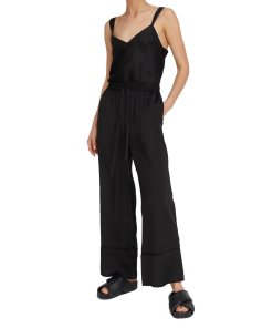 Lee Mathews Stella Silk Satin Pants