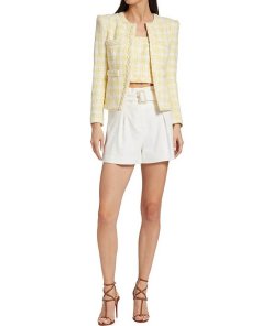 Veronica Beard Bryne Tweed Cropped Jacket