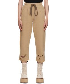 R13 Distressed-Effect Cotton Track Pants