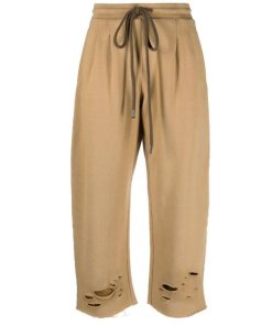 R13 Distressed-Effect Cotton Track Pants