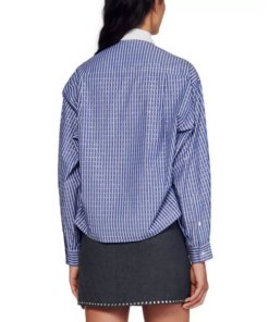 Sandro-sylvain-rhinetones-embellished-cropped-shirt-