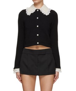 Alice + Olivia Noella Embellished Buttoned Cardigan