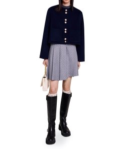 Maje Vivta Cropped Knit Jacket