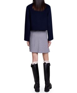 Maje Vivta Cropped Knit Jacket